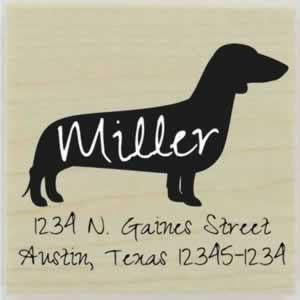 Custom Dachshund Stamp Design 1 - 1.5" X 1.5" - Stamptopia