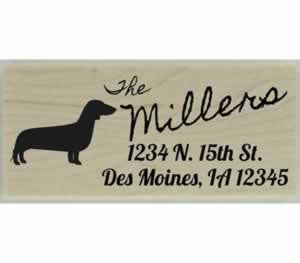 Custom Dachshund Stamp Design 3 - 2.5" X 1" - Stamptopia