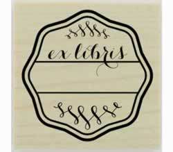 Custom Ex Libris Bookplate Rubber Stamp - 1.5" X 1.5" - Stamptopia