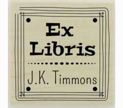 Custom Ex Libris Bookplate Stamp - 1.5" X 1.5" - Stamptopia