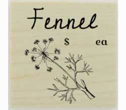 Custom Fennel Herb Stamp - 1.5" X 1.5" - Stamptopia