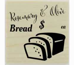 Custom Flavored Bread Stamp - 1.5" X 1.5" - Stamptopia