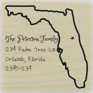 Custom Florida Stamp Design 1- 1.5" X 1.5" - Stamptopia