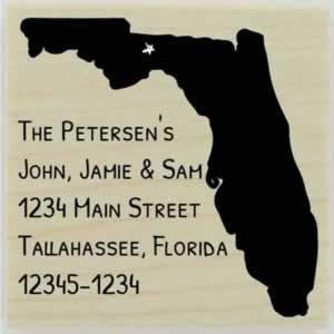 Custom Florida Stamp Design 2- 1.5" X 1.5" - Stamptopia