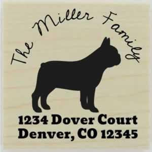 Custom French Bulldog Stamp Design 1 - 1.5" X 1.5" - Stamptopia