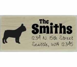 Custom French Bulldog Stamp Design 3 - 2.5" X 1" - Stamptopia