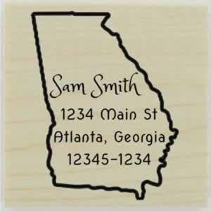Custom Georgia Stamp Design 1 - 1.5" X 1.5" - Stamptopia