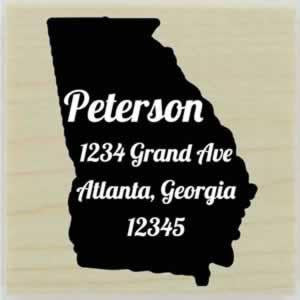 Custom Georgia Stamp Design 2 - 1.5" X 1.5" - Stamptopia
