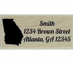 Custom Georgia Stamp Design 4 - 2.5" X 1" - Stamptopia