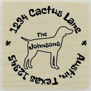 Custom German Pointer Stamp Design 2 - 1.5" X 1.5" - Stamptopia
