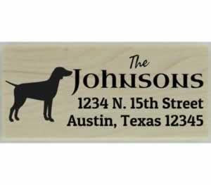 Custom German Pointer Stamp Design 3 - 2.5" X 1" - Stamptopia