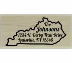 Custom Kentucky Stamp Design 5 - 2.5" X 1.25" - Stamptopia