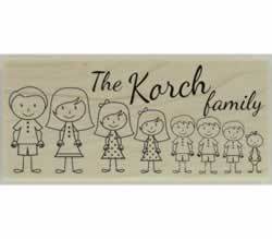 Custom Large Family Stamp - 2.5" X 1.25" - Stamptopia