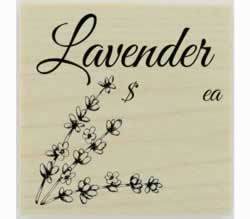 Custom Lavender Herb Stamp - 1.5" X 1.5" - Stamptopia