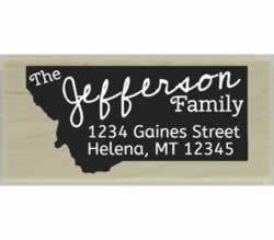 Custom Montana Stamp Design 6 - 2.5" X 1.25" - Stamptopia