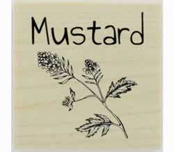 Custom Mustard Herb Stamp - 1.5" X 1.5" - Stamptopia