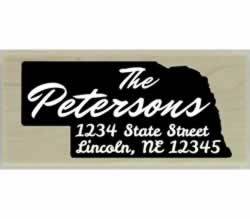 Custom Nebraska Stamp Design 6 - 2.5" X 1.25" - Stamptopia