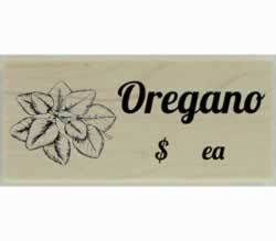 Custom Oregano Herb Design Stamp - 2" X 1" - Stamptopia