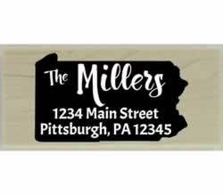 Custom Pennsylvania Stamp Design 6 - 2.5" X 1.25" - Stamptopia