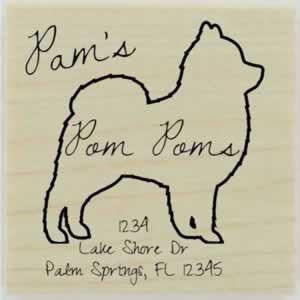 Custom Pomeranian Stamp Design 2 - 1.5" X 1.5" - Stamptopia