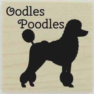 Custom Poodle Stamp Design 1 - 1.5" X 1.5" - Stamptopia