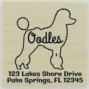 Custom Poodle Stamp Design 2 - 1.5" X 1.5" - Stamptopia
