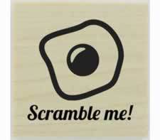 Custom Scramble Me Rubber Stamp - 1.5" X 1.5" - Stamptopia