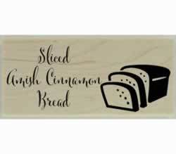 Custom Sliced Amish Bread Design Stamp - 2" X 1" - Stamptopia