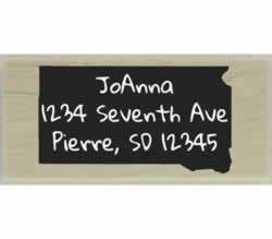 Custom South Dakota Stamp Design 6 - 2.5" X 1.25" - Stamptopia