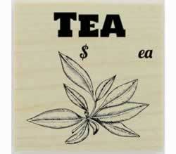 Custom Tea Herb Stamp - 1.5" X 1.5" - Stamptopia