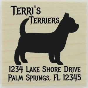 Custom Yorkshire Terrier Stamp Design 1 - 1.5" X 1.5" - Stamptopia