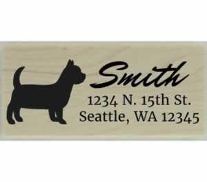 Custom Yorkshire Terrier Stamp Design 3 - 2.5" X 1" - Stamptopia