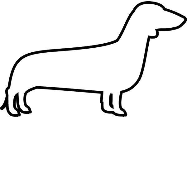 Dachshund Rubber Stamp (Outline) - Stamptopia