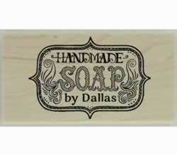 Dallas Handmade Soap Custom Stamp - 1.5" X 0.75" - Stamptopia