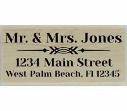 Decorative Divider Return Address Stamp- 2.5" X 1.25" - Stamptopia