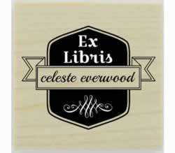 Decorative Ex Libris Personal Library Stamp - 1.5" X 1.5" - Stamptopia