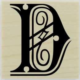 Decorative Monogram Rubber Stamp - 1.5" X 1.5" - Stamptopia
