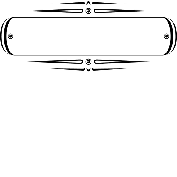 Decorative Rounded Rectangle Rubber Stamp - Stamptopia
