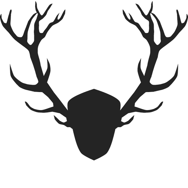 Detailed Antler Silhouette Stamp - Stamptopia