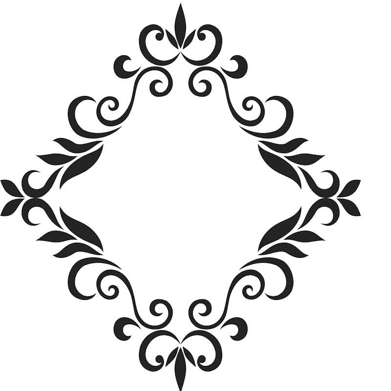 Diamond Frame Rubber Stamp - Stamptopia