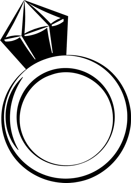 Diamond Ring Rubber Stamp - Stamptopia