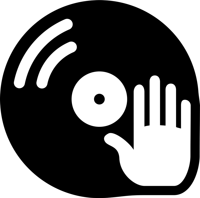 Dj Scratching Rubber Stamp - Stamptopia