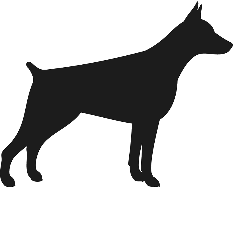 Doberman Stamp (Silhouette) - Stamptopia