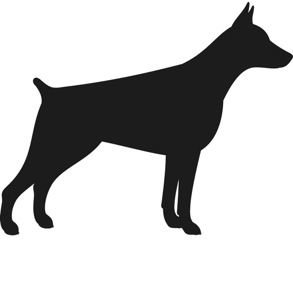 Doberman Stamp (Silhouette) - Stamptopia