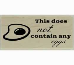 Does Not Contain Eggs Custom Stamp - 2" X 1" - Stamptopia