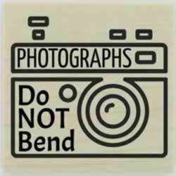 Don'T Bend Photographs Custom Stamp - 1.5" X 1.5" - Stamptopia