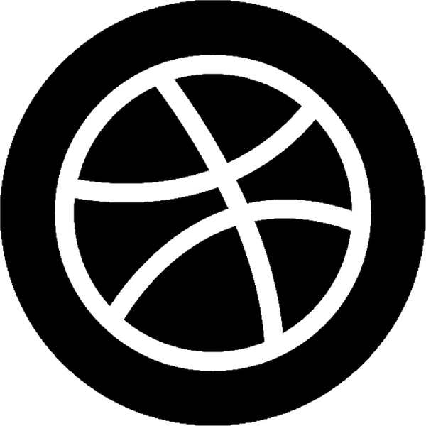 Dribbble Round Logo Rubber Stamp - Stamptopia