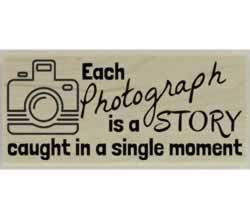 Each Photograph Is A Story Stamp - 2.5" X 1" - Stamptopia