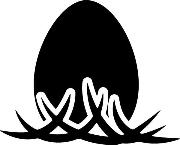 Egg In A Nest Rubber Stamp - Stamptopia