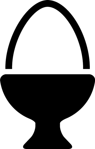 Egg In Cup Rubber Stamp - Stamptopia